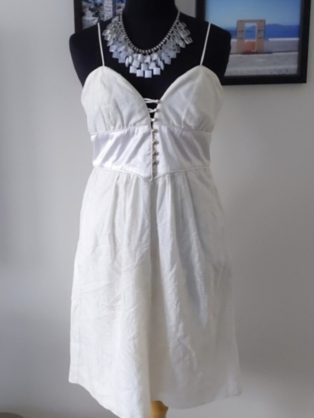 White Nautical whimsy Anthropologie NYC Designer Vibe Size Small/4